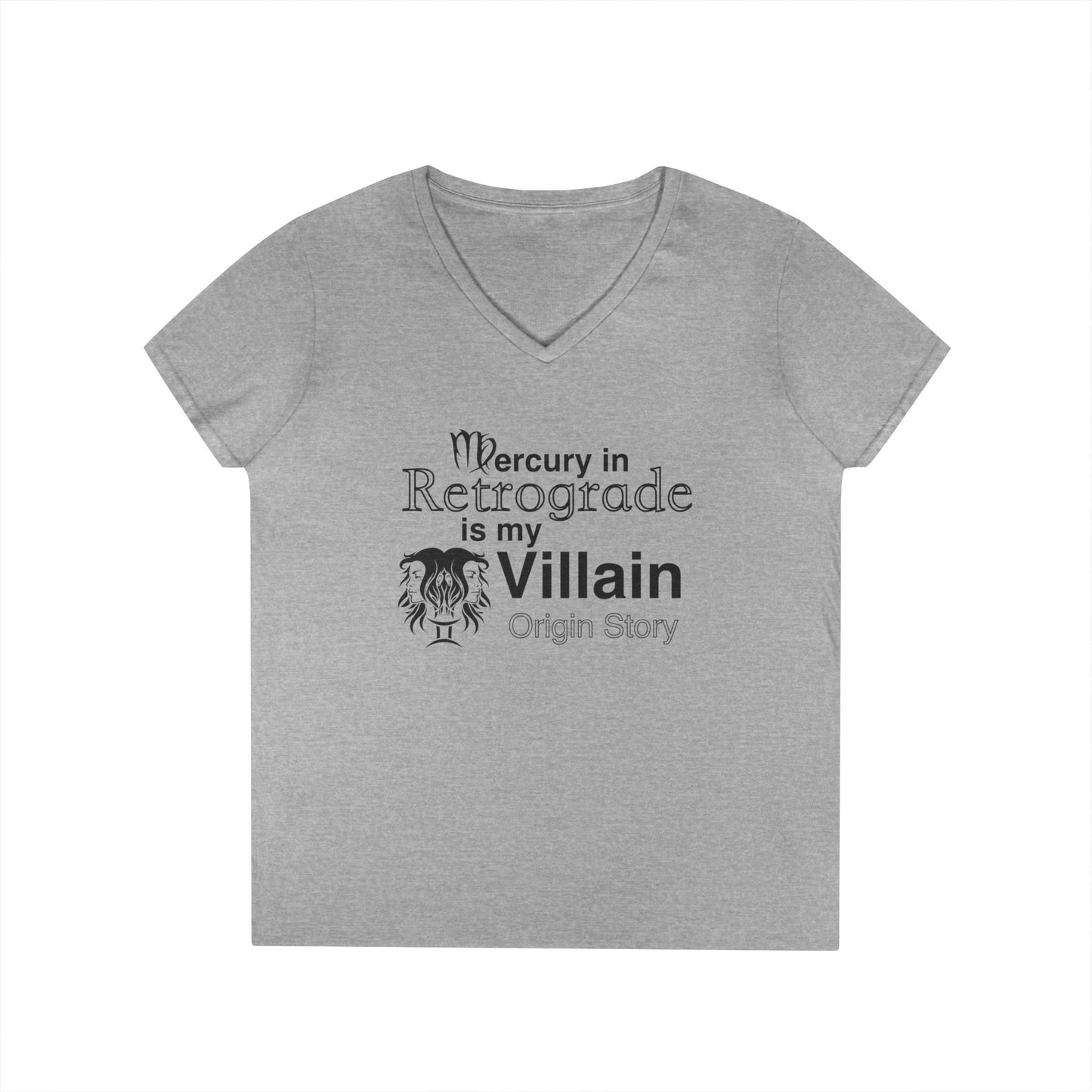 Mercury Retrograde Villain V-Neck T-Shirt for Astrology Lovers
