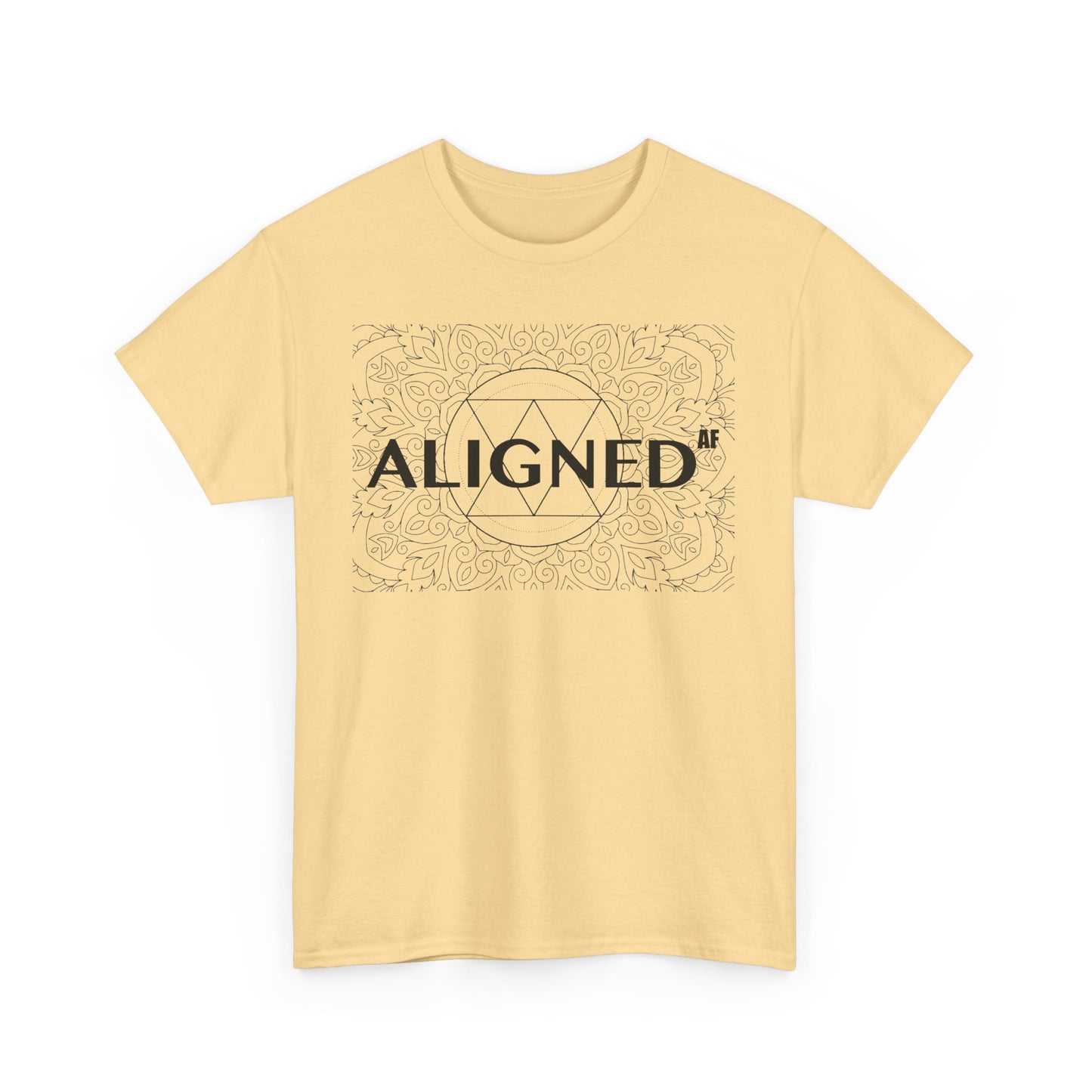 Aligned AF Unisex Heavy Cotton Tee - Spiritual Graphic T-Shirt