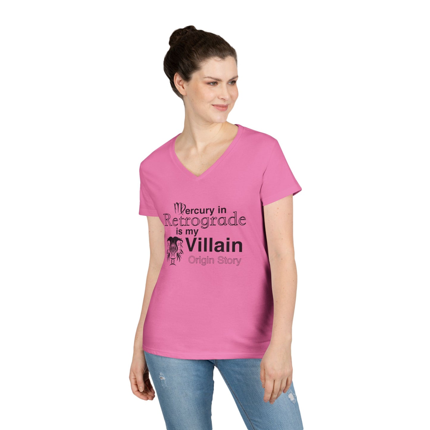 Mercury Retrograde Villain V-Neck T-Shirt for Astrology Lovers