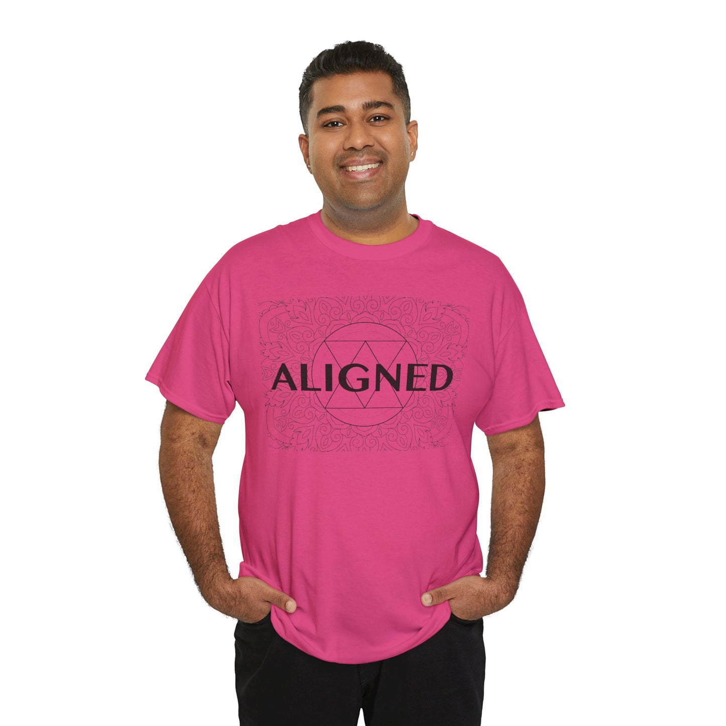 Aligned design Unisex Heavy Cotton Tee - Spiritual Graphic T-Shirt