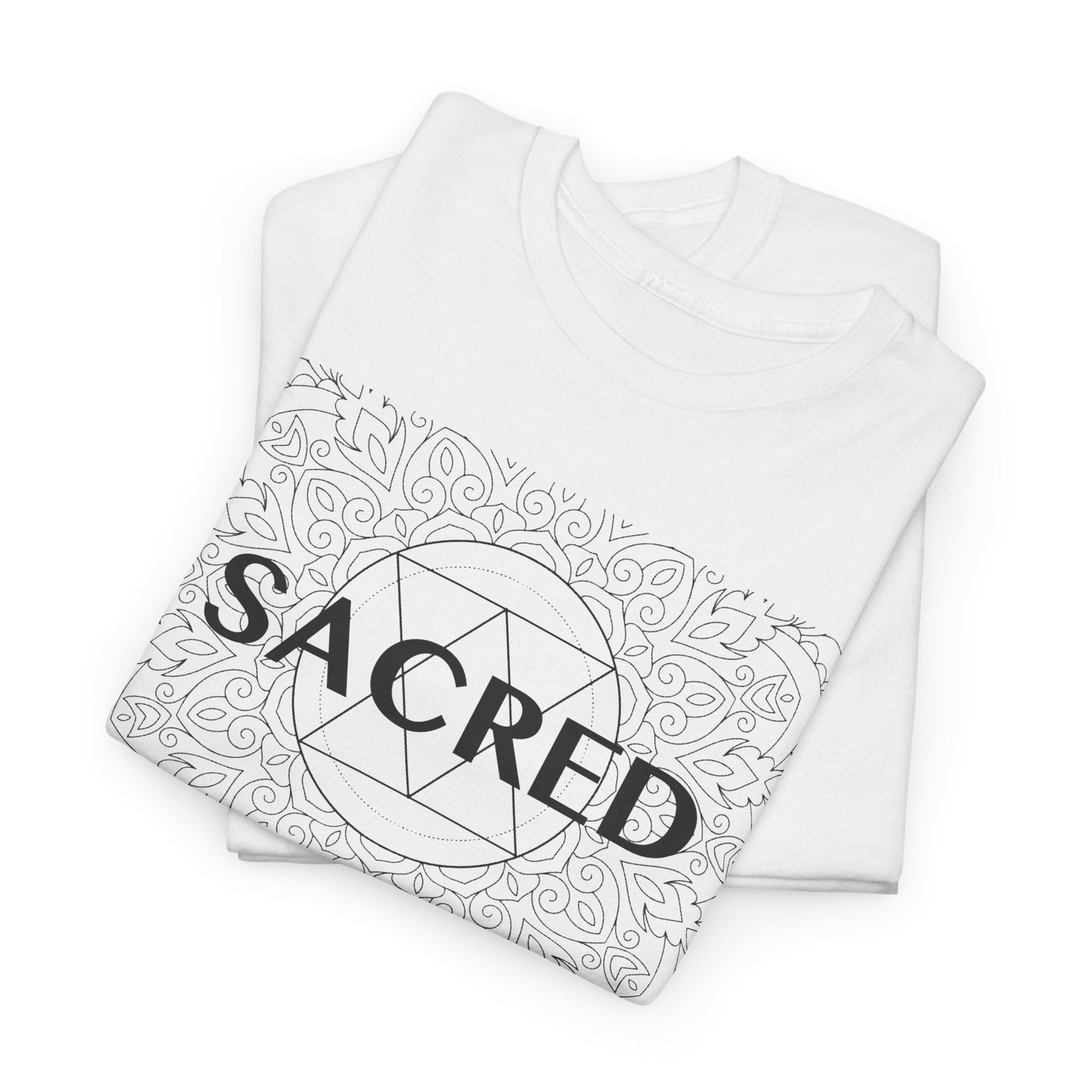 Sacred design Unisex Heavy Cotton Tee - Spiritual Graphic T-Shirt