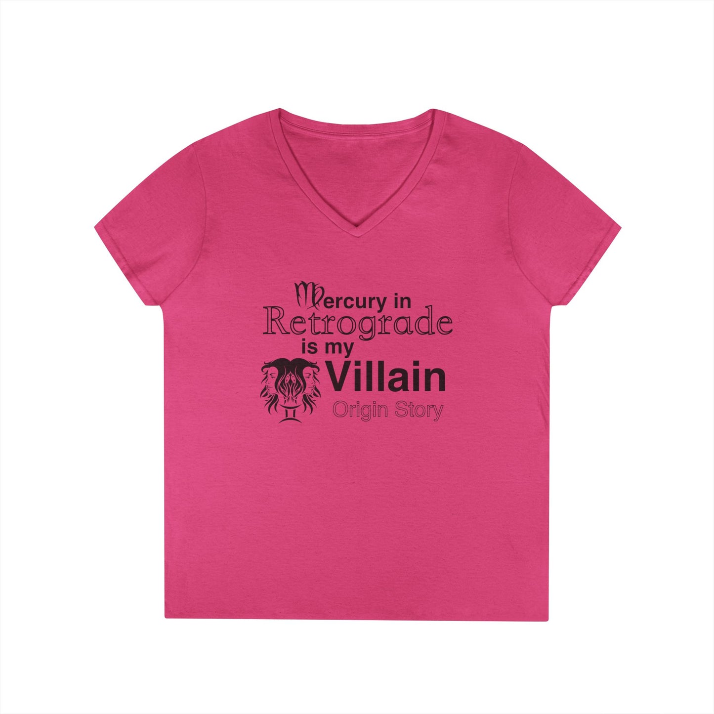 Mercury Retrograde Villain V-Neck T-Shirt for Astrology Lovers